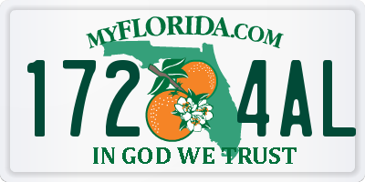 FL license plate 1724AL