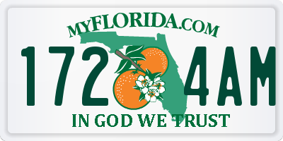 FL license plate 1724AM