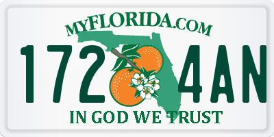 FL license plate 1724AN
