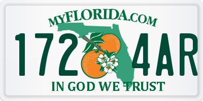 FL license plate 1724AR
