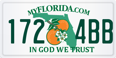 FL license plate 1724BB