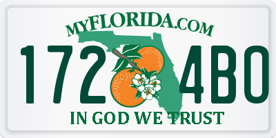 FL license plate 1724BO