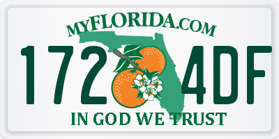 FL license plate 1724DF