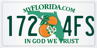 FL license plate 1724FS