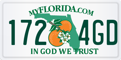 FL license plate 1724GD