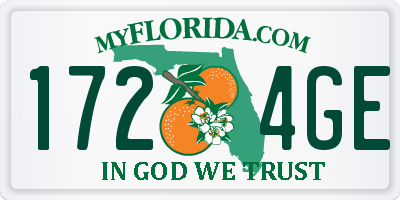 FL license plate 1724GE