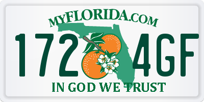 FL license plate 1724GF