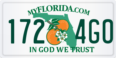FL license plate 1724GO