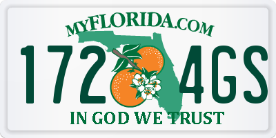 FL license plate 1724GS