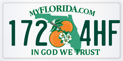 FL license plate 1724HF