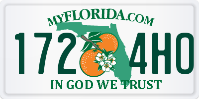 FL license plate 1724HO