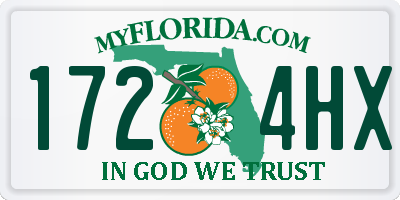 FL license plate 1724HX