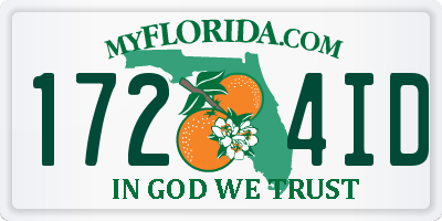 FL license plate 1724ID