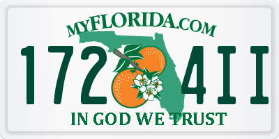 FL license plate 1724II