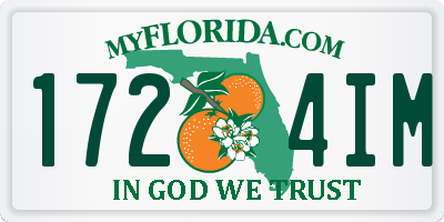 FL license plate 1724IM