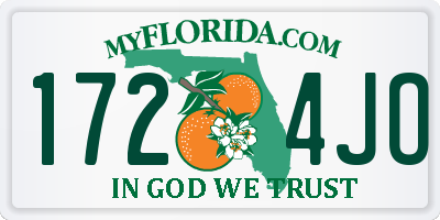 FL license plate 1724JO