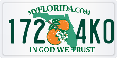 FL license plate 1724KO