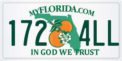 FL license plate 1724LL
