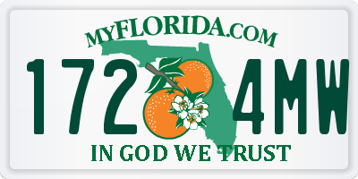 FL license plate 1724MW