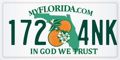 FL license plate 1724NK
