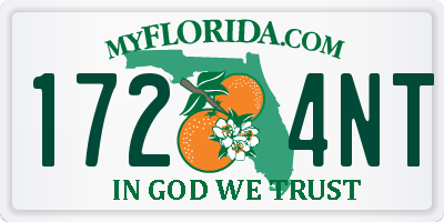 FL license plate 1724NT