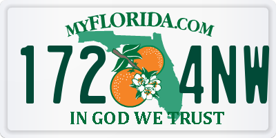 FL license plate 1724NW