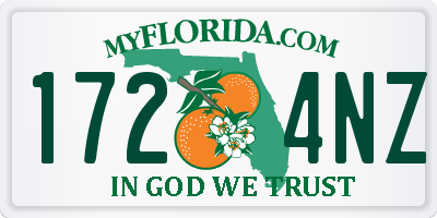 FL license plate 1724NZ