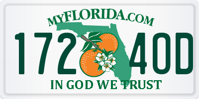 FL license plate 1724OD