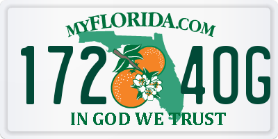 FL license plate 1724OG