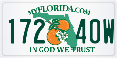 FL license plate 1724OW