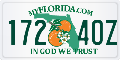 FL license plate 1724OZ