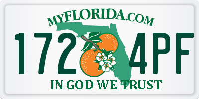 FL license plate 1724PF