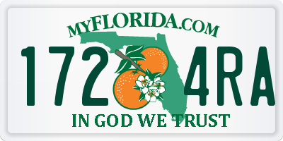 FL license plate 1724RA