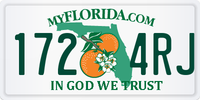 FL license plate 1724RJ