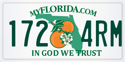 FL license plate 1724RM