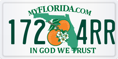 FL license plate 1724RR