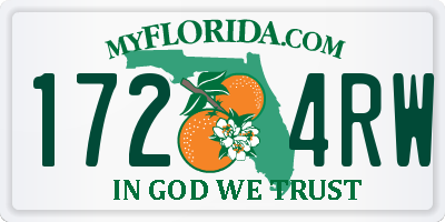 FL license plate 1724RW