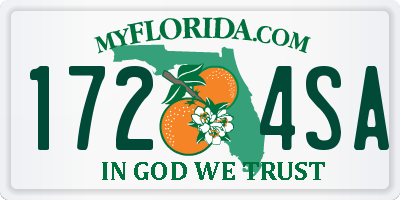 FL license plate 1724SA