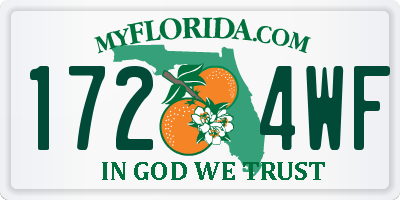 FL license plate 1724WF