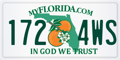 FL license plate 1724WS