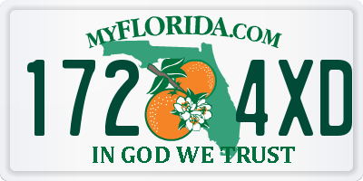 FL license plate 1724XD