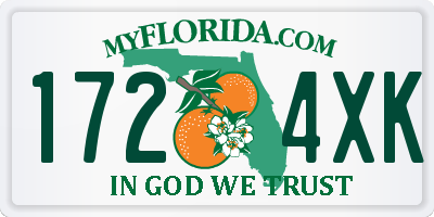 FL license plate 1724XK