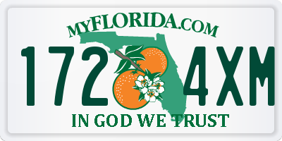 FL license plate 1724XM