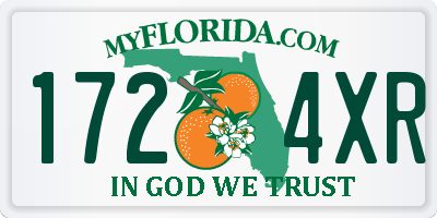 FL license plate 1724XR