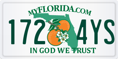 FL license plate 1724YS