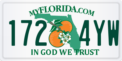 FL license plate 1724YW