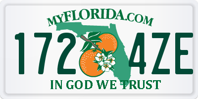 FL license plate 1724ZE