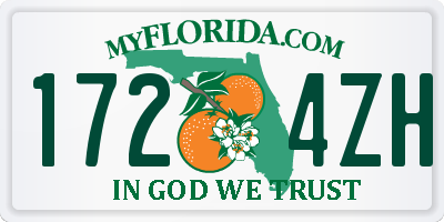 FL license plate 1724ZH