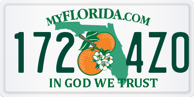 FL license plate 1724ZO
