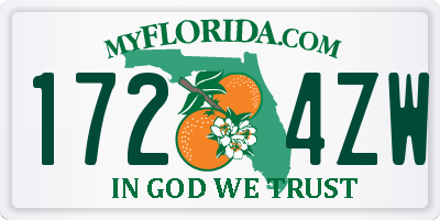 FL license plate 1724ZW